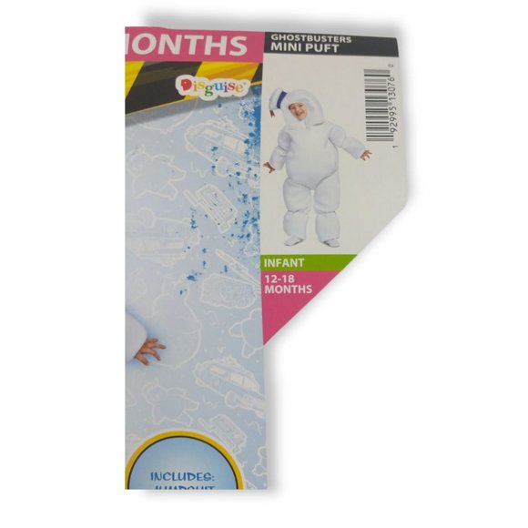 Disguise Ghostbusters "Mini Puft" 2 Piece Infant Toddler Costume 12M-18M New - Picture 5 of 10